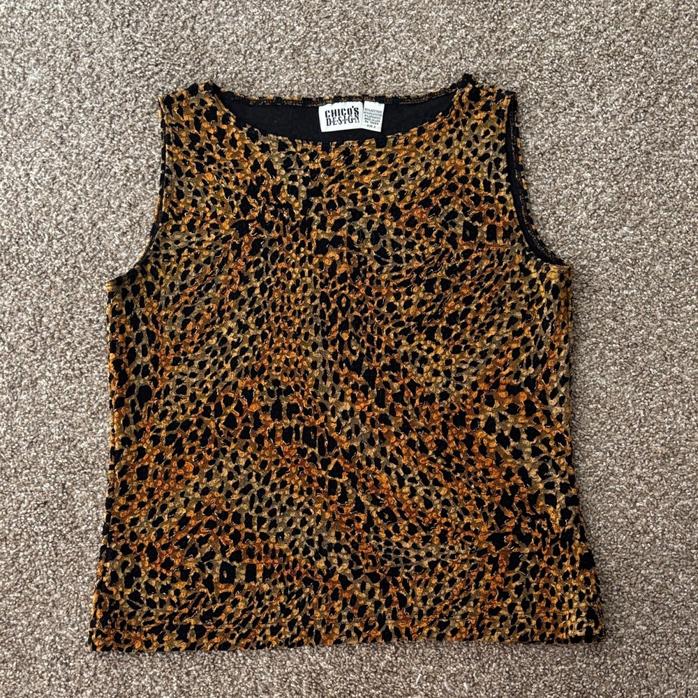 Chico's Women's Leopard Print Sleeveless Top